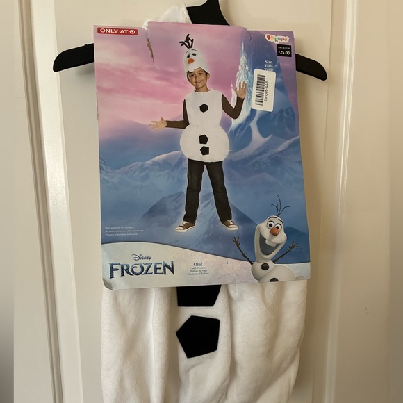 NWT Disney Frozen Olaf Kids Halloween Costume - White and Black - Picture 2 of 5